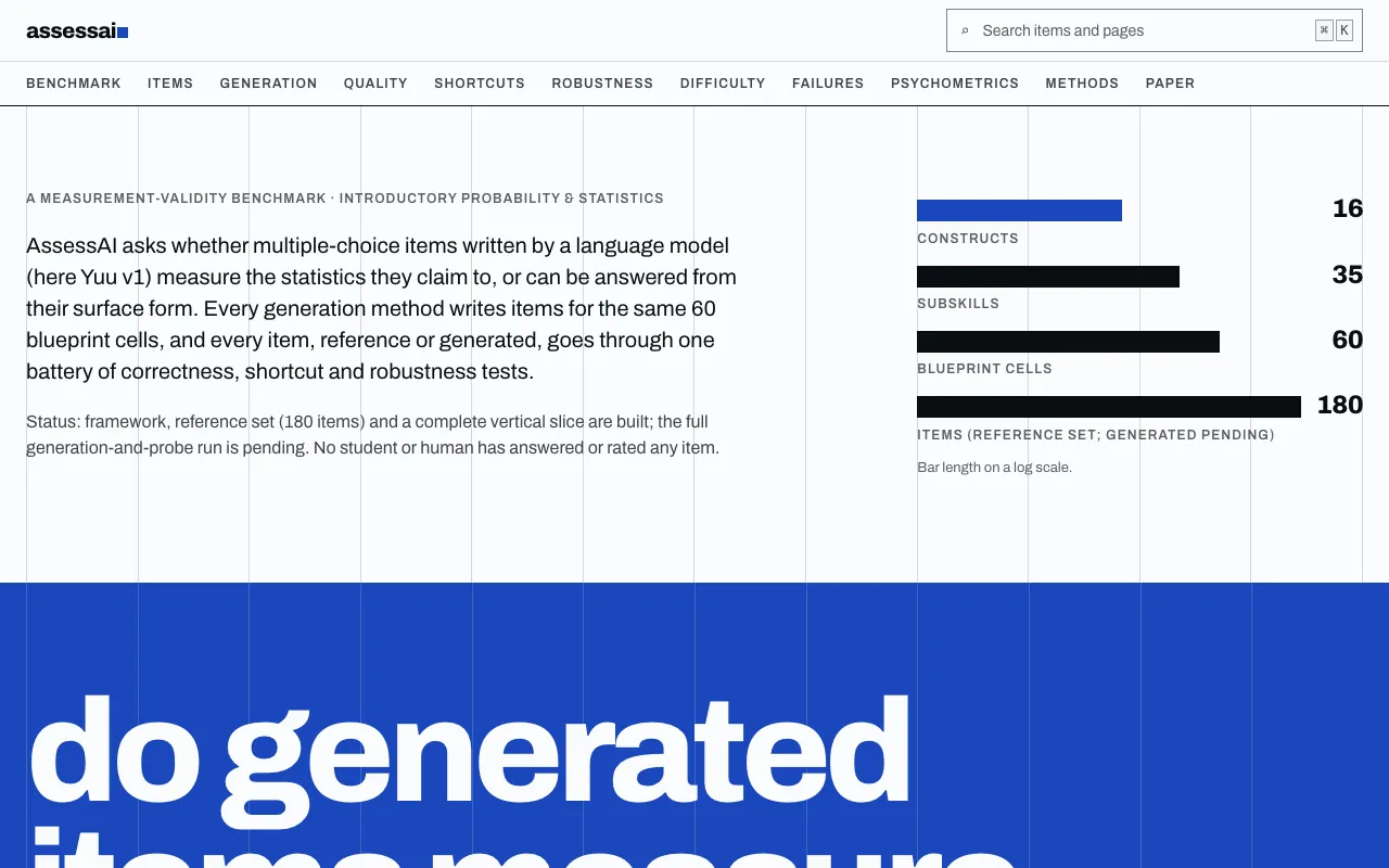Screenshot of AssessAI