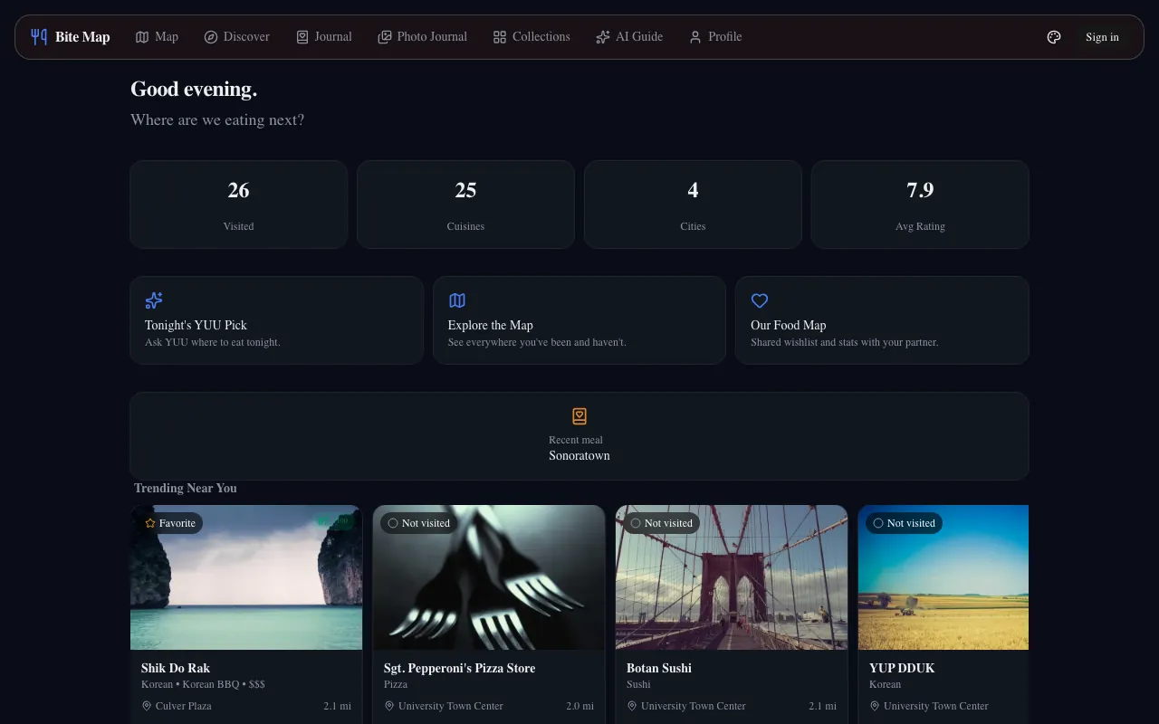 Screenshot of Bite Map