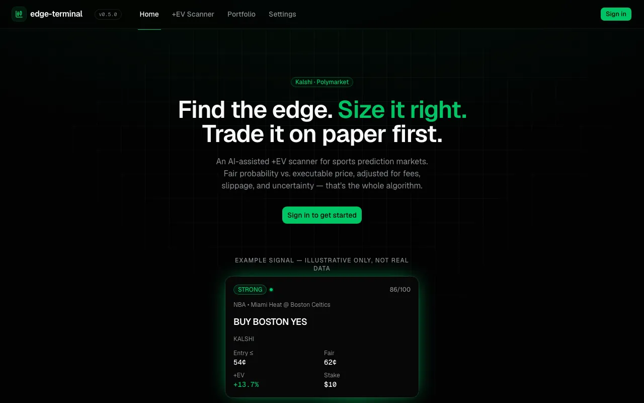Screenshot of Edge Terminal