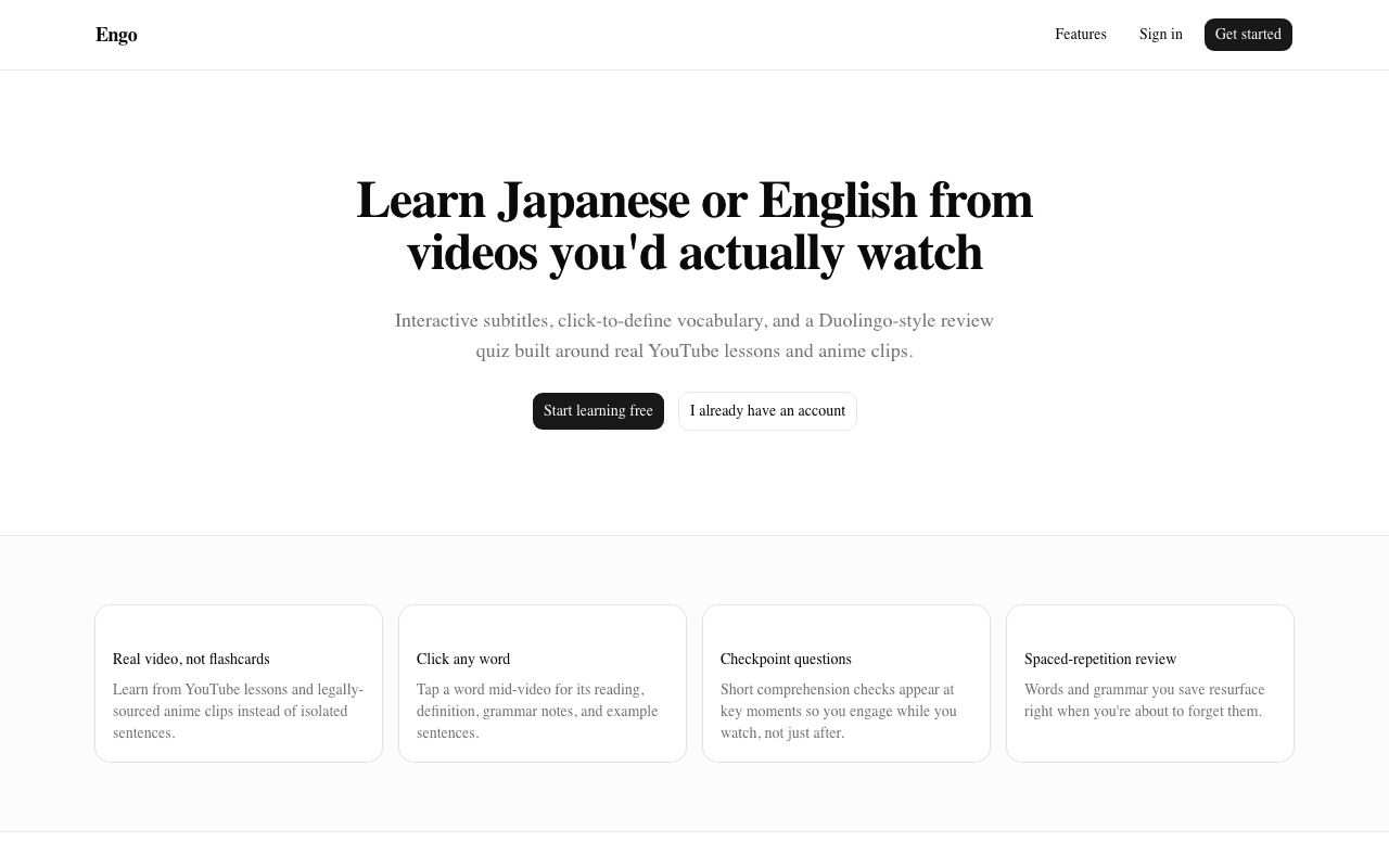 Screenshot of Engo