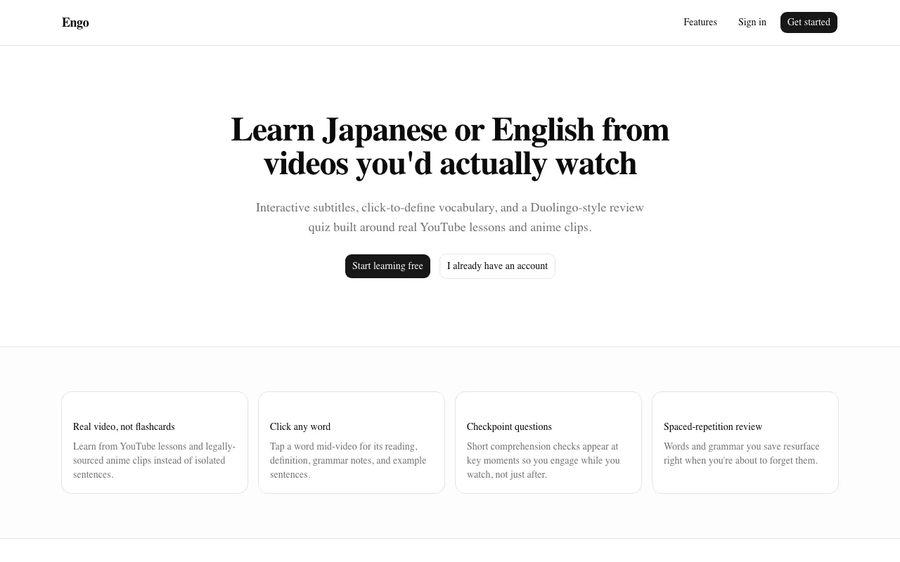 Screenshot of Engo