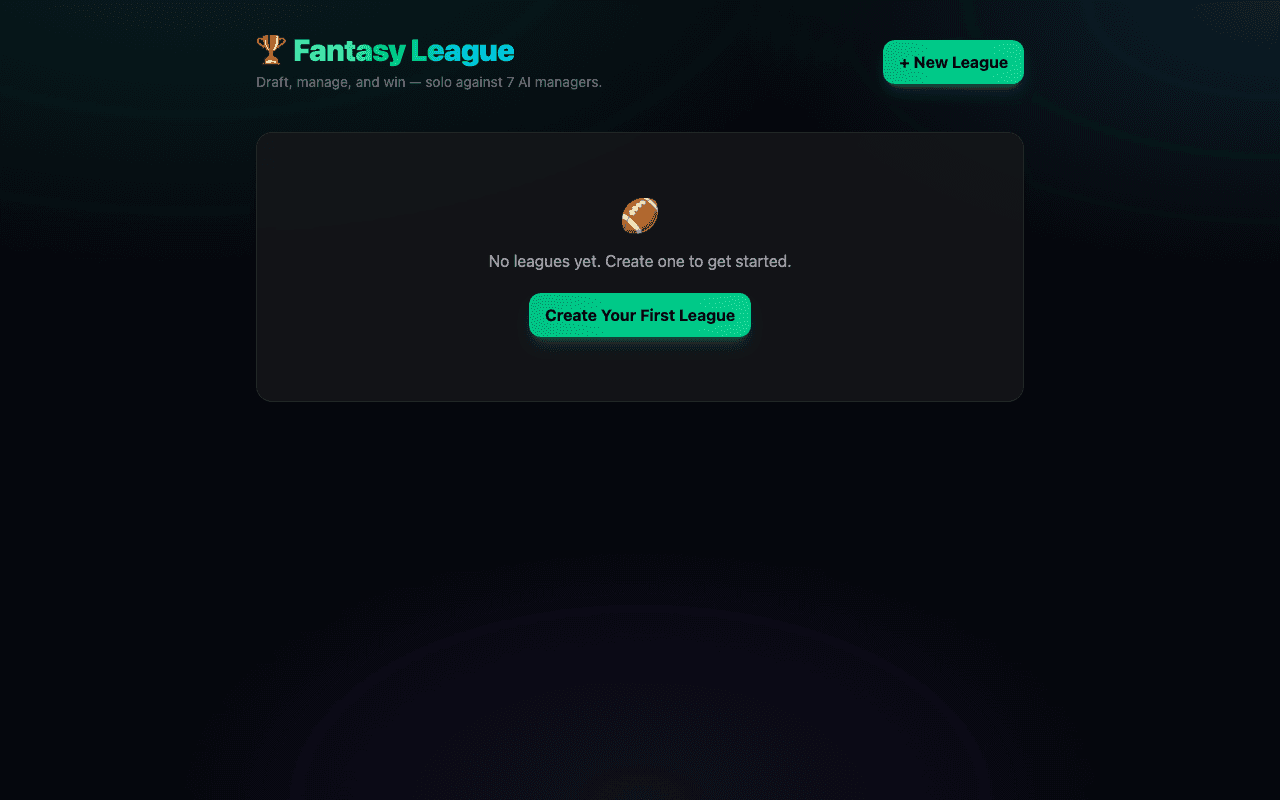 Screenshot of Fantasy League