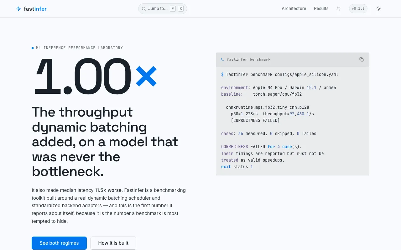 Screenshot of FastInfer