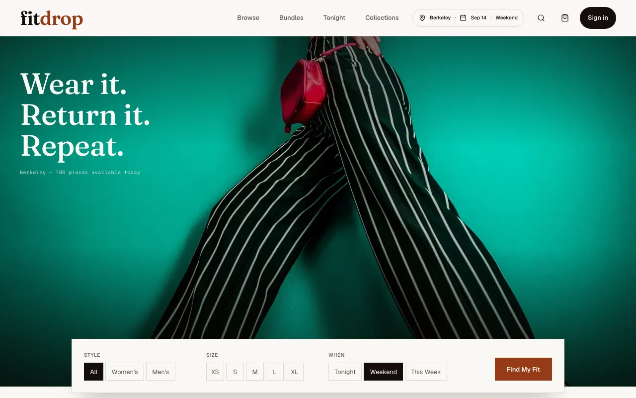 Screenshot of FITDROP