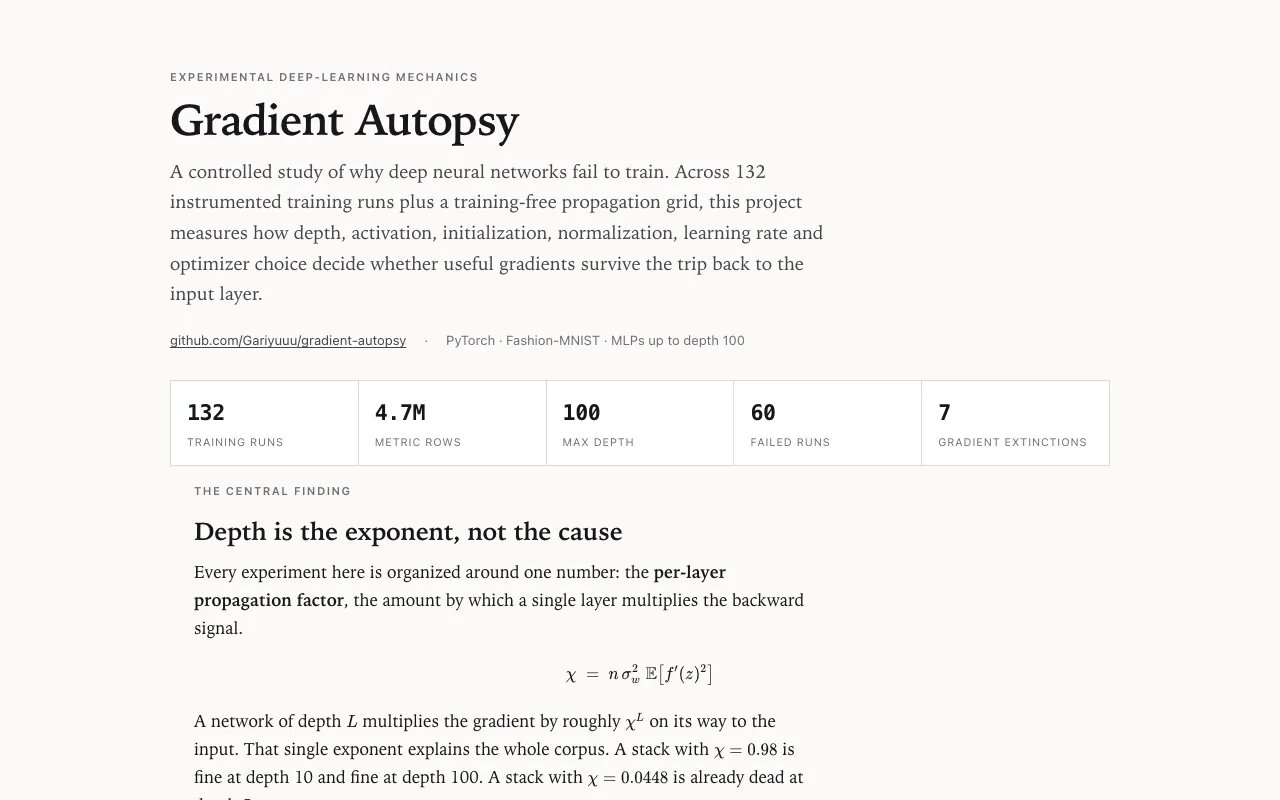 Screenshot of Gradient Autopsy