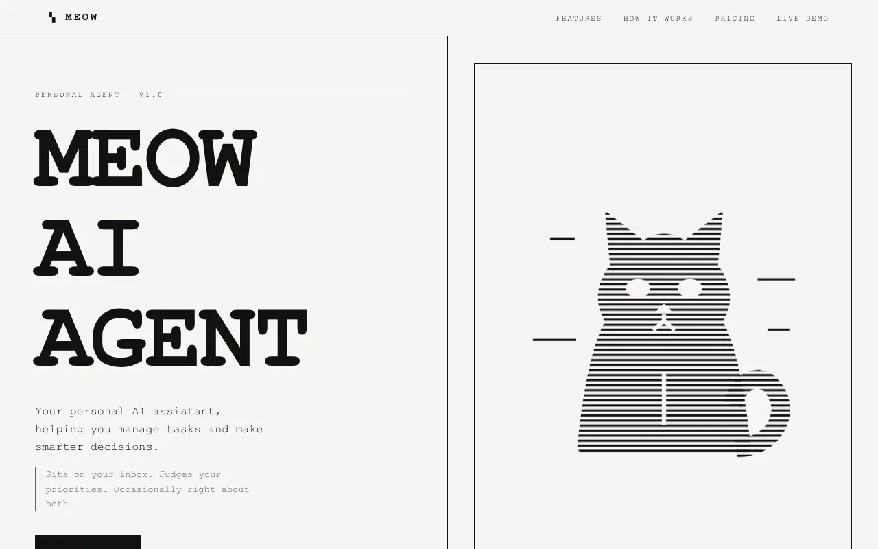 Screenshot of MEOW AI Agent