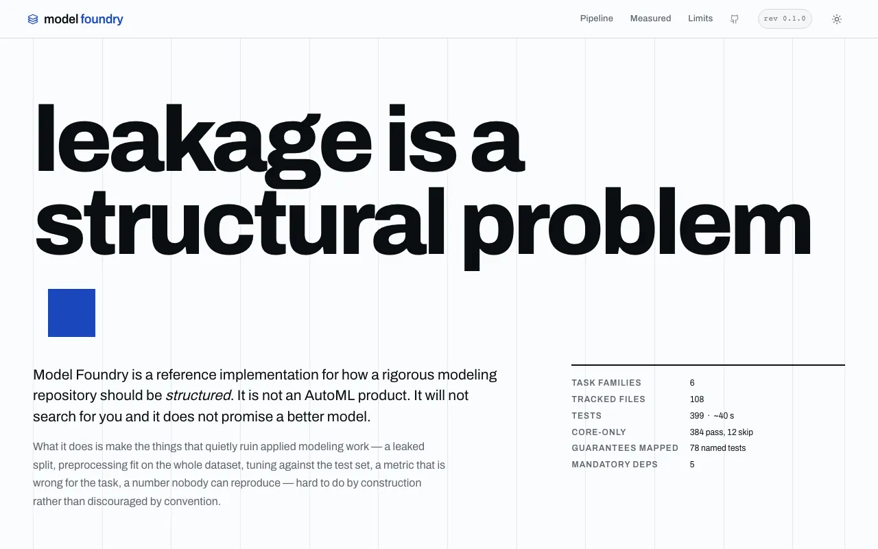 Screenshot of Model Foundry