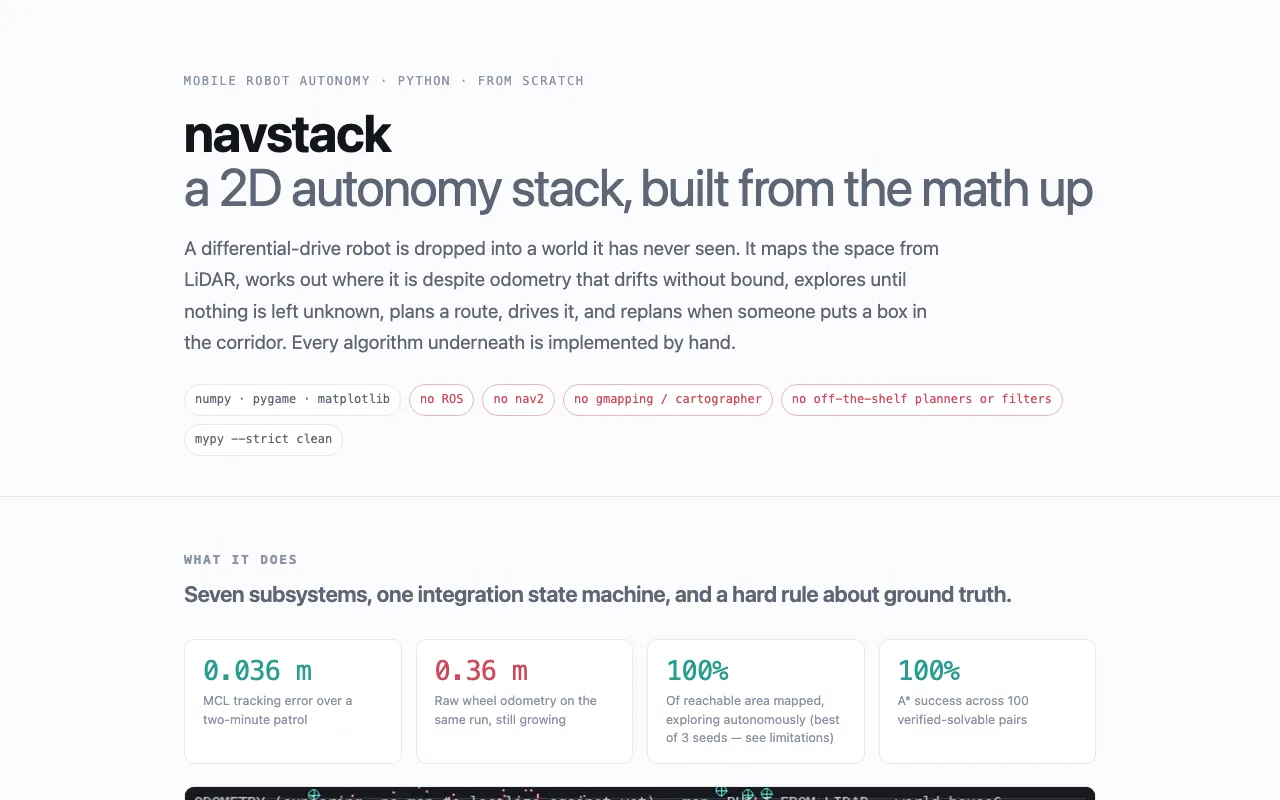Screenshot of navstack