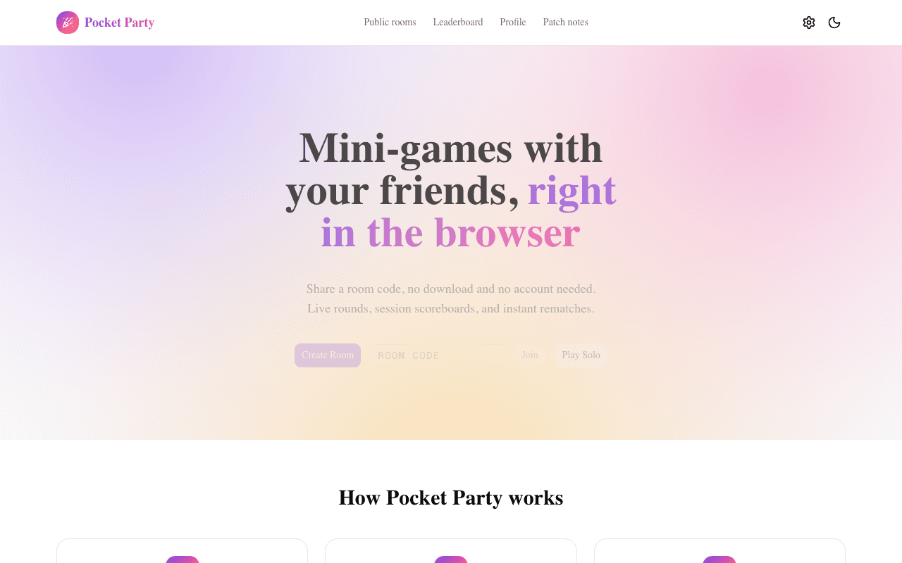 Screenshot of Pocket Party