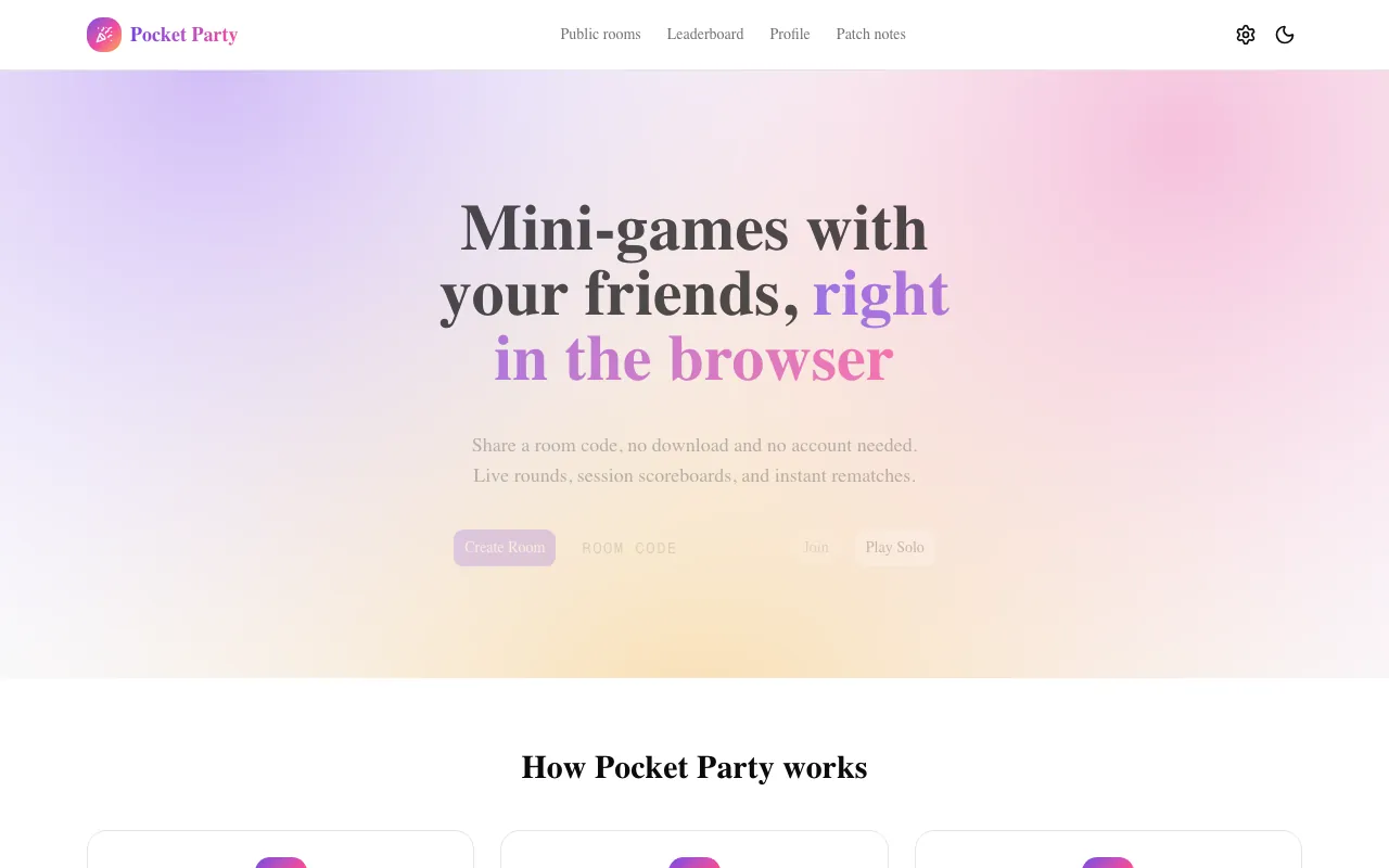 Screenshot of Pocket Party