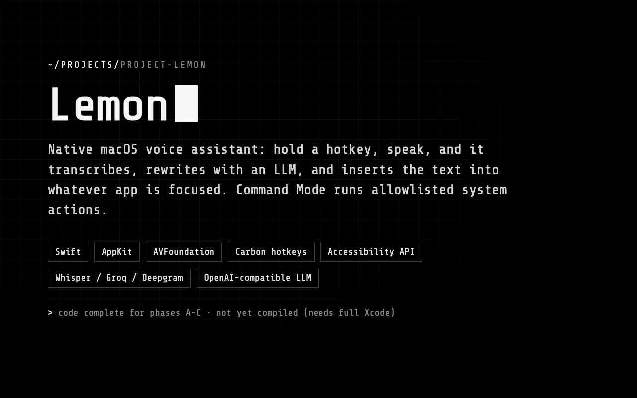 Screenshot of Lemon