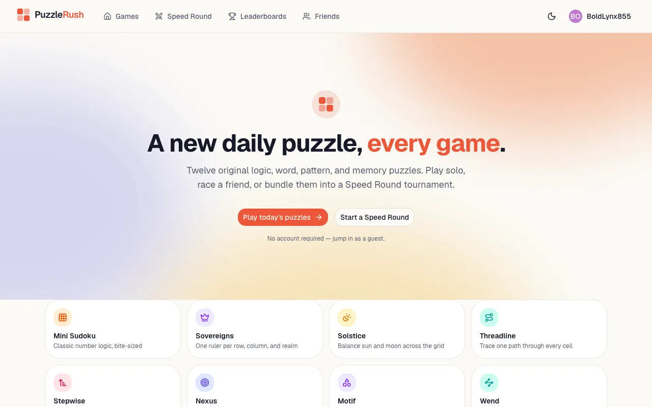 Screenshot of Puzzle Rush