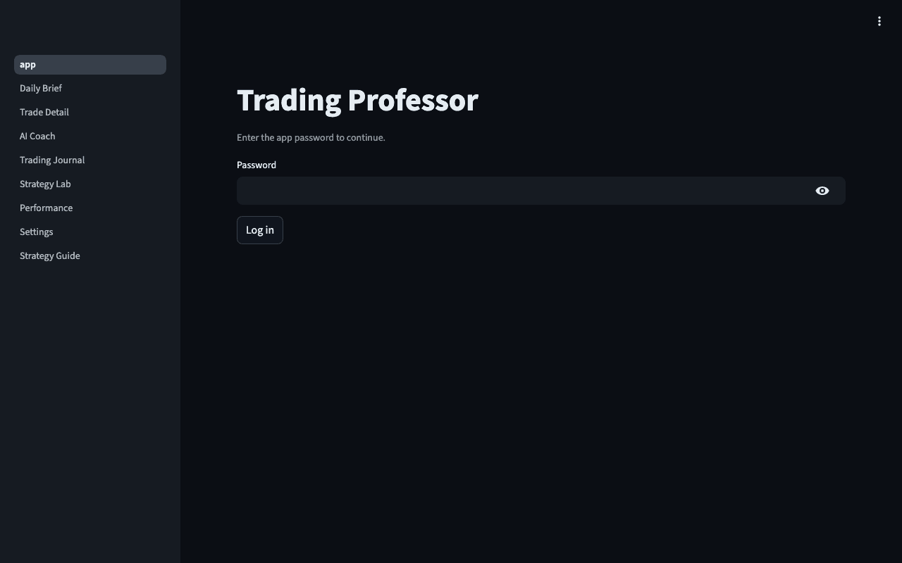 Screenshot of Trading Professor