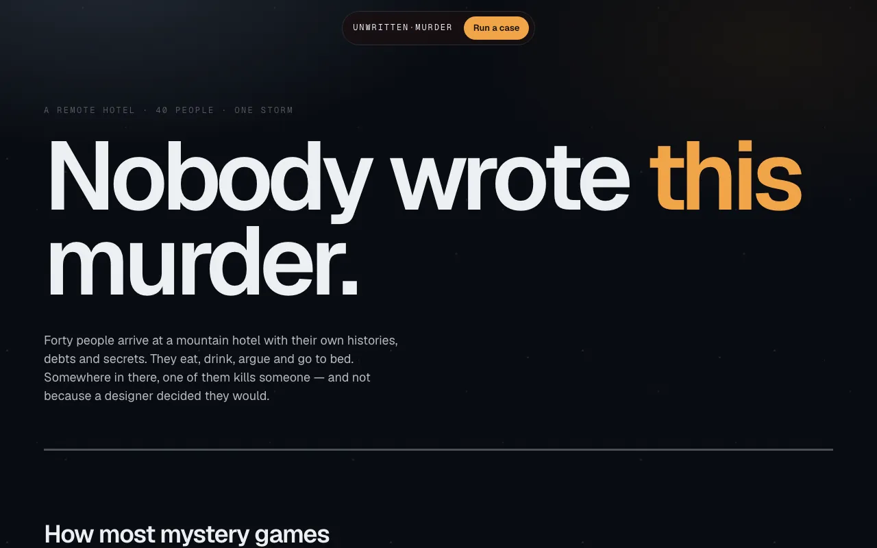 Screenshot of The Unwritten Murder