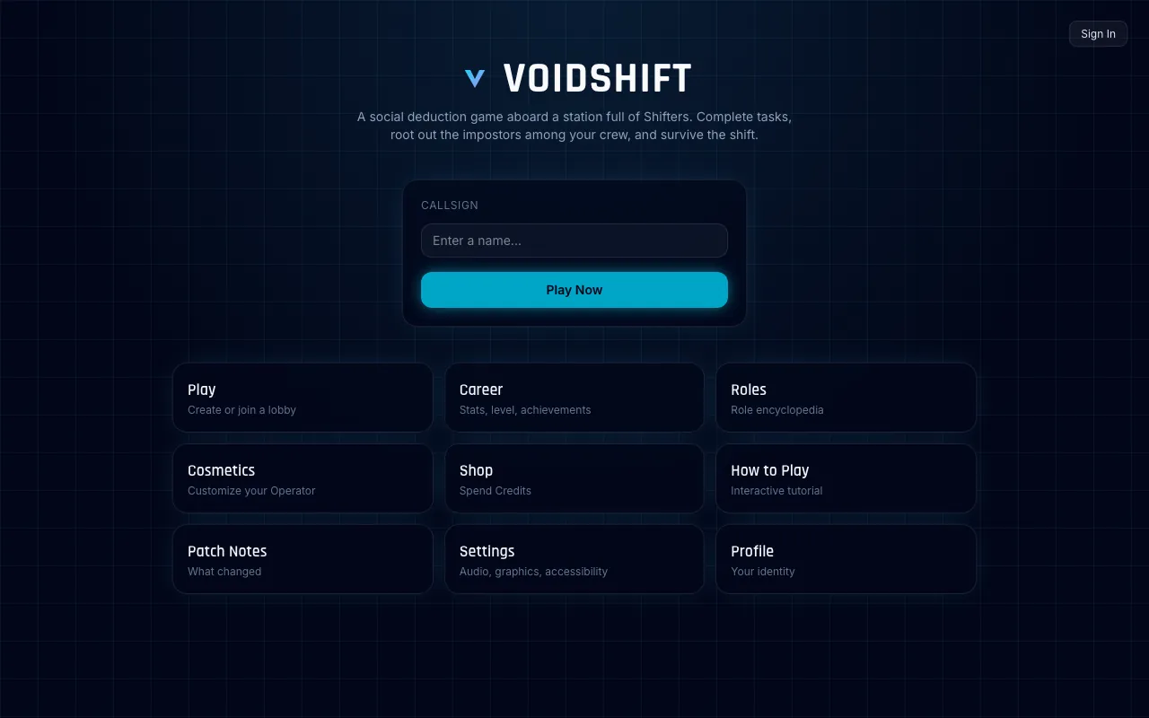 Screenshot of Voidshift