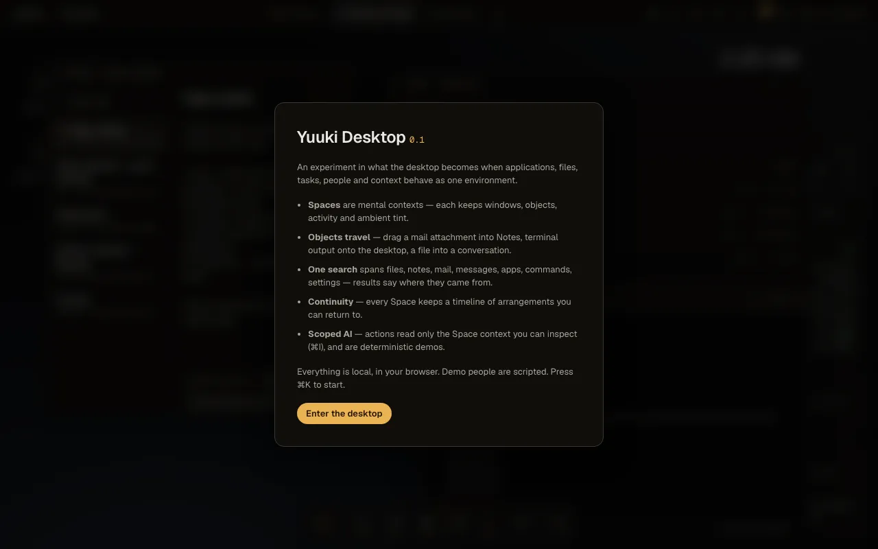 Screenshot of Yuuki Desktop