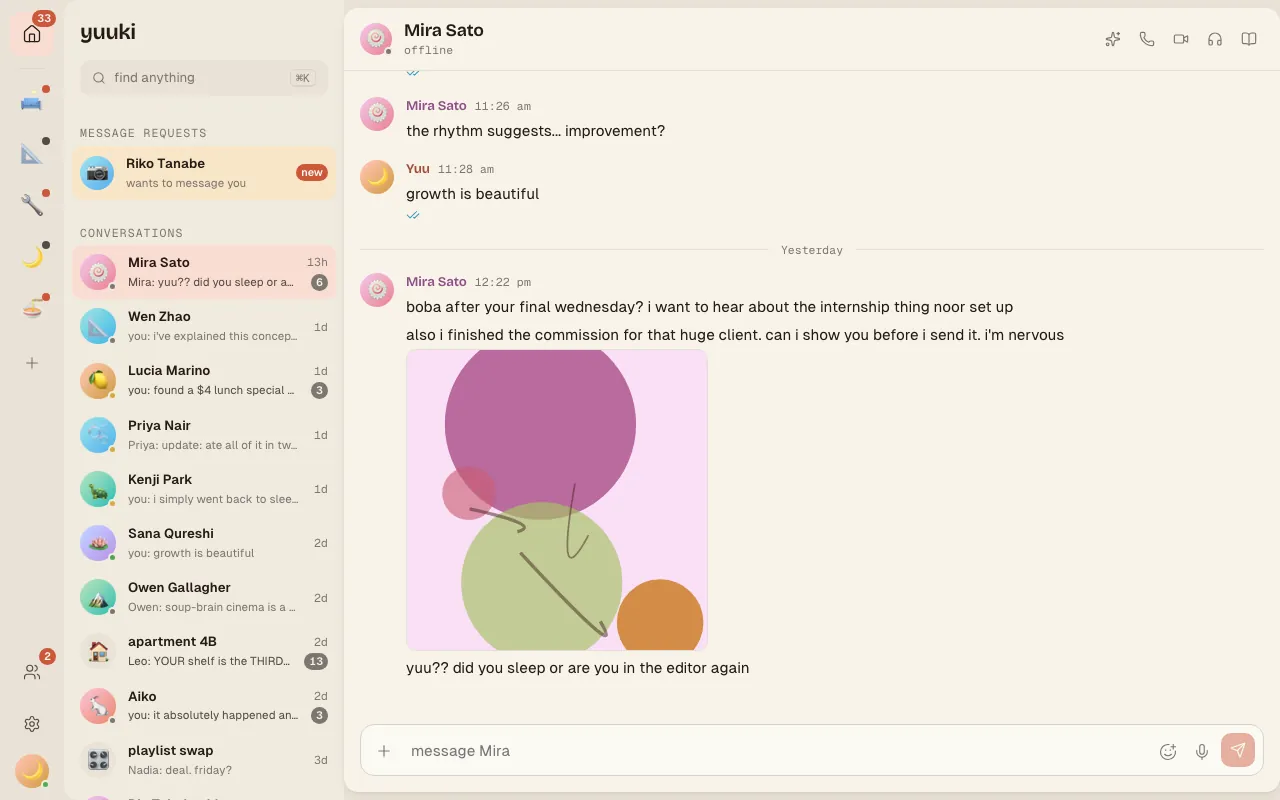 Screenshot of Yuuki Messenger